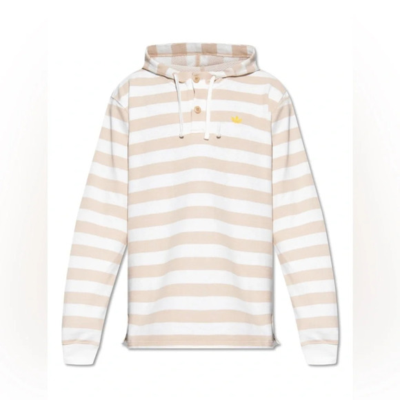 Adidas originals nice knitted stripped hoodie size medium 100% cotton - Picture 2 of 11